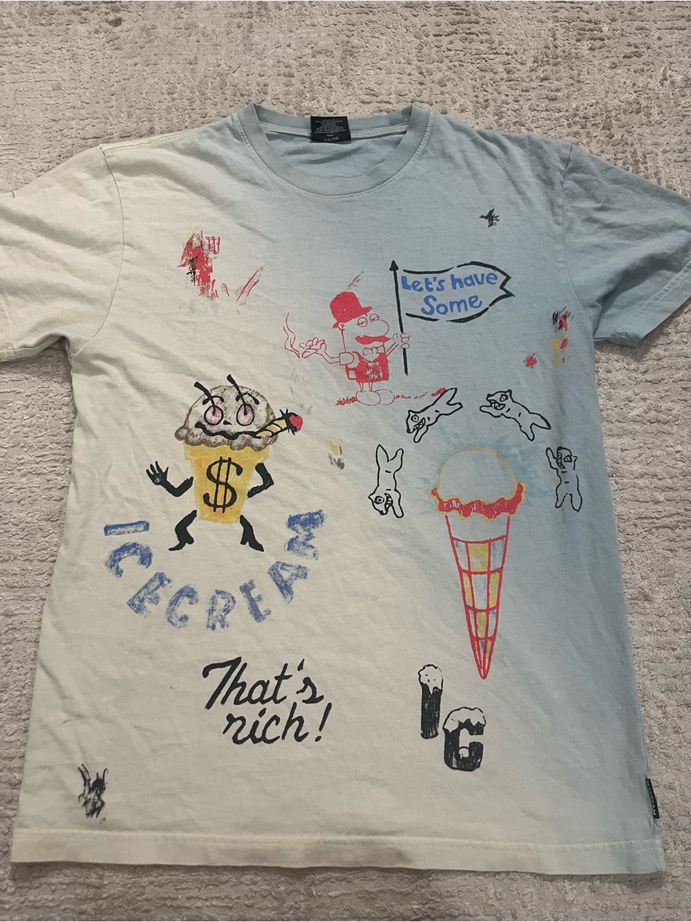 Ice Cream All Over Drawn on Print Tee
